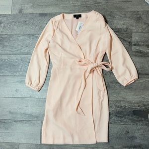 J crew wrap dress | blush pink
